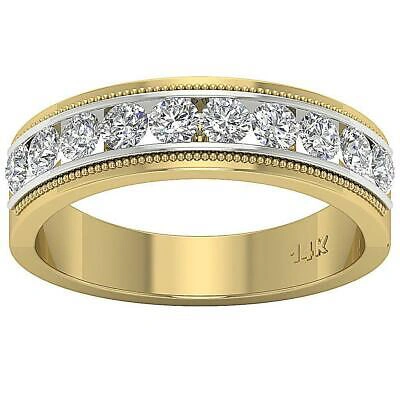 Pre-owned Diamondforgood Mens Engagement Ring Vs1 E 1.00 Ct Natural Diamond 14k Two-tone Gold Appraisal In White