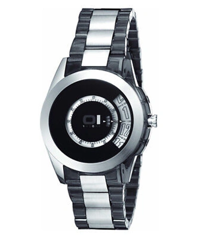 Pre-owned 01 The One Genuine  Spinning Wheel An08g03 Classic Analog Watch Enamel Bezel