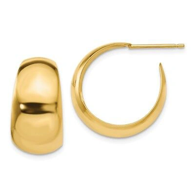 Pre-owned Superdealsforeverything Real 14kt Yellow Gold Small Hoop Earrings
