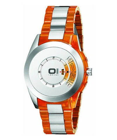Pre-owned 01 The One Genuine  Spinning Wheel An08g07 Classic Analog Watch Enamel Bezel