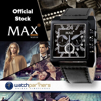 Pre-owned Max The Grand Prix Square Watch 10atm Grey Dial S/steel Case 40x45mm 5-527