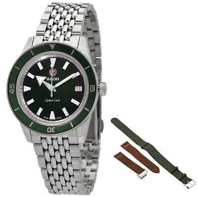 Pre-owned Rado Captain Cook Automatic Green Dial Unisex Watch R32500328