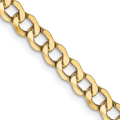 Pre-owned Superdealsforeverything Real 10kt Yellow Gold 4.3mm Semi-solid Curb Link Chain; 26 Inch; Lobster Clasp