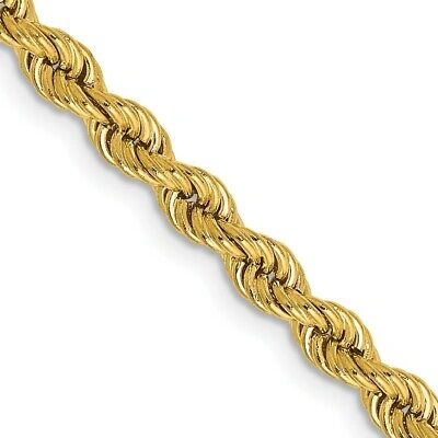 Pre-owned Superdealsforeverything Real 14kt Yellow Gold 28 Inch 3.65mm Regular Rope With Lobster Clasp Chain