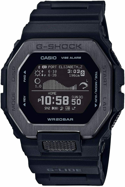 Pre-owned Casio G-shock G-lide Gbx-100ns-1jf Moon Tide Data Bluetooth Digital