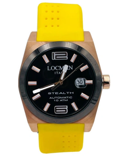 Pre-owned Locman Watch  Stealth Automatic 205kplgy/565 1 21/32in Rubber On Sale