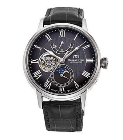 Pre-owned Orient Star Rk-ay0104n Automatic Mechanical 22 Jewels Moon Phase Men`s Watch