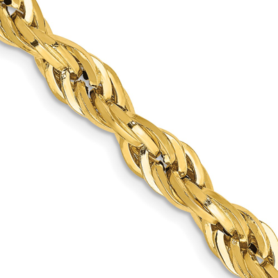 Pre-owned Superdealsforeverything Real 10kt Yellow Gold 5.4mm Semi-solid Rope Chain; 20 Inch; Lobster Clasp