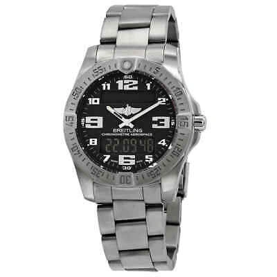 Pre-owned Breitling Aerospace Evo Alarm Chronograph Quartz Mens Watch E79363101b1e1
