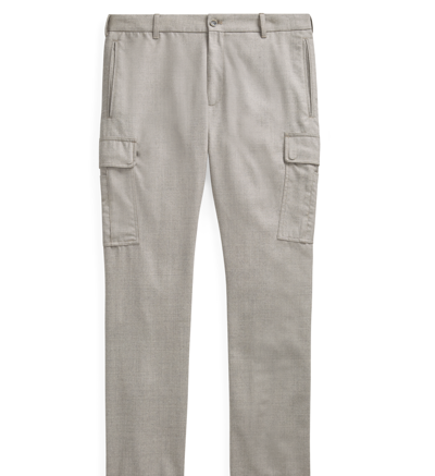 Pre-owned Ralph Lauren Purple Label $895  Slim Fit Cargo Wool Jogger Casual Trouser Pants In Gray