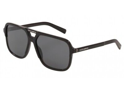 Pre-owned Dolce & Gabbana Sunglasses Dg4354 193481 Black Black Gray Man