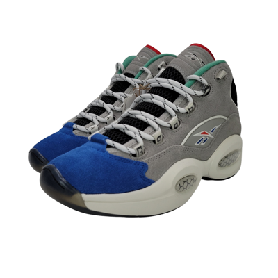 Pre-owned Reebok Classics Question Mid Shoes Men's Sneaker Grey/blue Multi Sz Gz7283 In Mgh Solid Grey / Vector Blue / Black