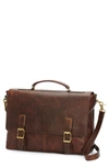 Frye Logan Top Handle Messenger Bag In Dark Brown