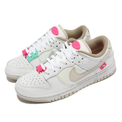 Pre-owned Nike Wmns Dunk Low Bling White Ivory Pink Women Casual Lifestyle Shoe Dx6060-121
