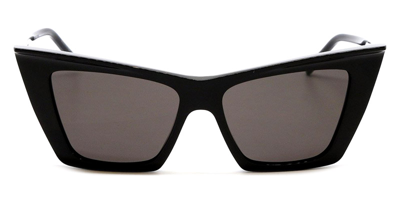 Pre-owned Saint Laurent Sl 372 Sunglasses Black Black Cat Eye 54mm 100% Authentic