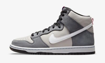 Pre-owned Nike Sb Dunk High Pro Medium Grey [us 6-11] Dj9800-001 In Medium Grey/light Grey-pink
