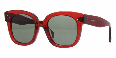 Pre-owned Celine Paris Cl4002un 69n Crystal Red/green Lens Authentic Sunglasses 54-22
