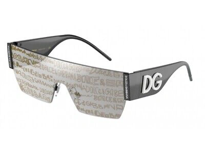 Pre-owned Dolce & Gabbana Sunglasses Dg2233 3277k1 Black Gray / Gold Man