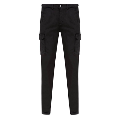 Pre-owned Replay Mens Cargo Pants Hyperflex Color Xlite Logo Branded Trousers In Black