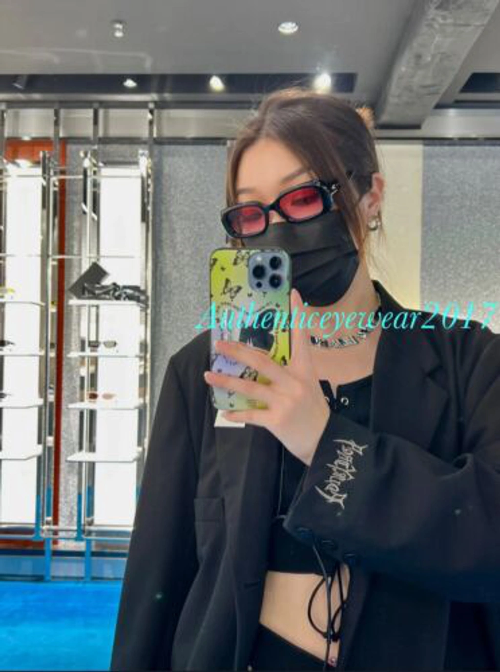 Pre-owned Gentle Monster 2022 Sunglasses Bliss 01 (rg) Black Frame