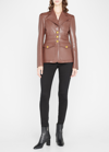 A.l.c Amelia Vegan Leather Blazer In Caffe