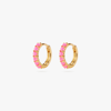 Studs Max Pavé Opal Huggie In Gold/pink Opal