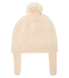 Il Gufo Baby Pom-pom Beanie In Birch