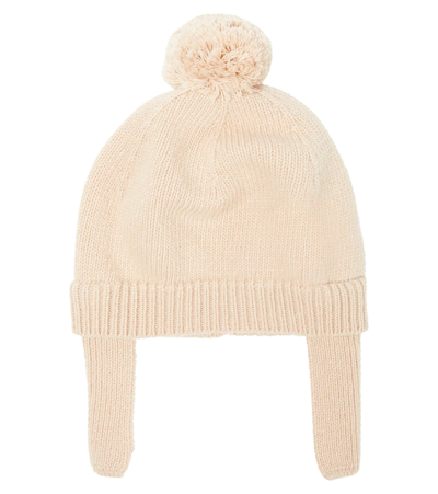 Il Gufo Baby Pom-pom Beanie In Birch