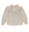 The New Society Katie Floral Cotton Blouse In Katie & Millie Liberty Print