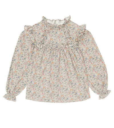 The New Society Kids' Katie Floral Cotton Blouse In Katie & Millie Liberty Print