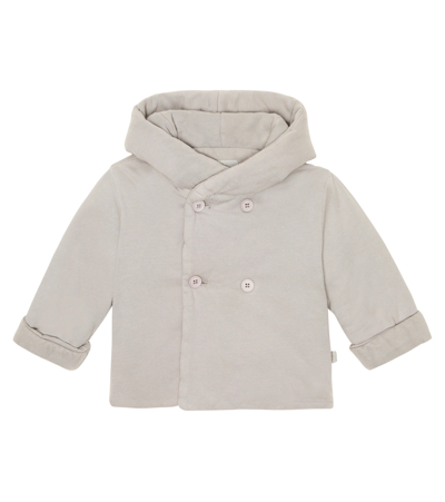 Il Gufo Baby Hooded Jacket In Stone Grey