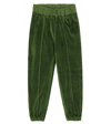 Paade Mode Piped Cotton Velvet Sweatpants In Copenhagen Green