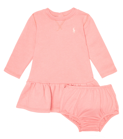 Polo Ralph Lauren Baby Cotton-blend Jersey Onesie In Desert Rose