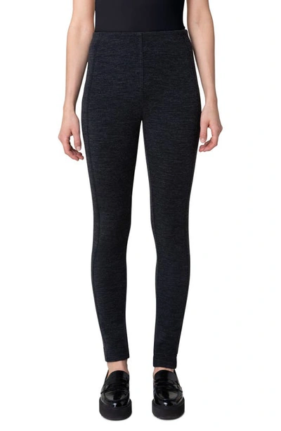 Akris Punto Wool-blend Heather Leggings In Slate