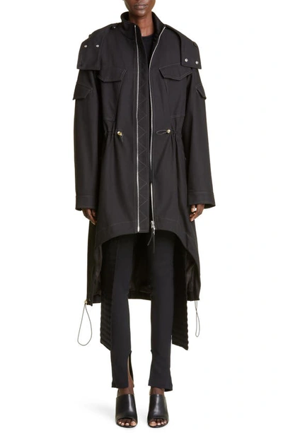 Dion Lee Utility Arch Hooded Parka In Black