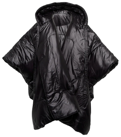 Norma Kamali Drawstring-hood Padded Coat In Black