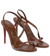 Christian Louboutin Rosalie Leather Red Sole Stiletto Sandals In Nude 7/lin Nude 7