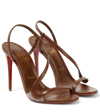 Christian Louboutin Rosalie Leather Red Sole Stiletto Sandals In Nude 6/lin Nude 6