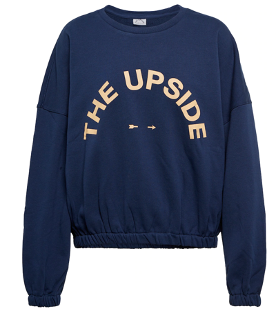 The Upside Escape Montana Cotton-blend Jumper In Navy