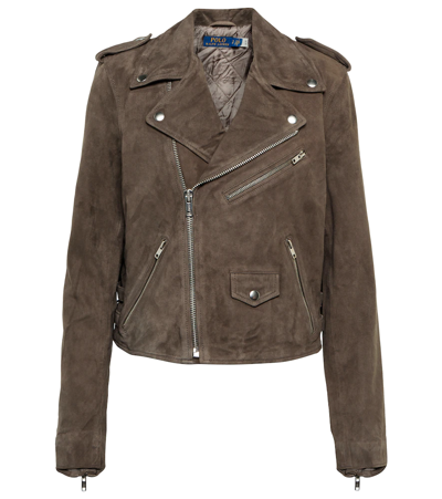 Polo Ralph Lauren Asymmetric Zip-fastening Biker Jacket In Grey