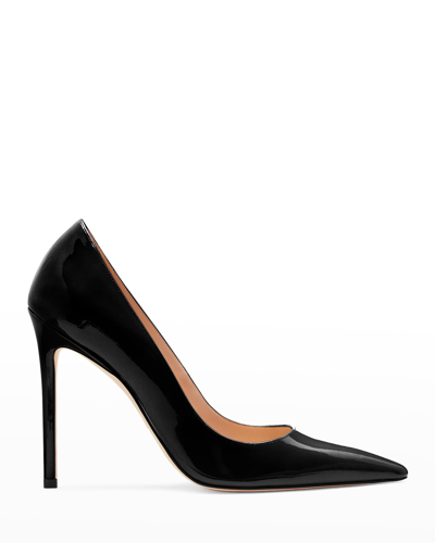 Stuart Weitzman Stuart Patent Leather Stiletto Pumps In Black