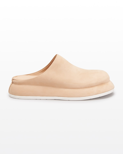 Jacquemus 20mm Les Mules Bricciola Suede Mules In Neutrals
