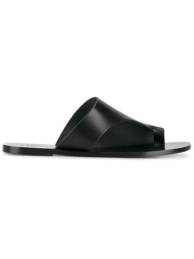 Atp Atelier Rosa Vacchetta Cut-out Sandals In Black