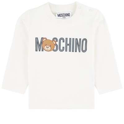Moschino Kid-teen Graphic T-shirt Cream