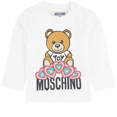 Moschino Kid-teen Kids' Graphic T-shirt Cream