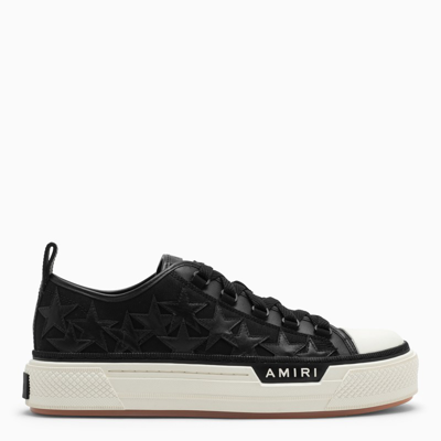 Amiri Stars Court Canvas Low Top Trainers In Black