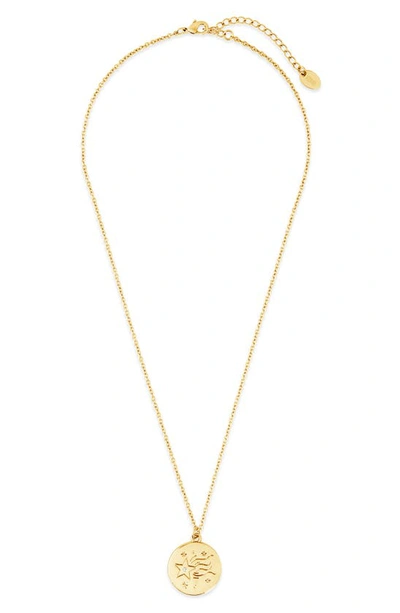 Sterling Forever Shooting Star Pendant Necklace In Gold