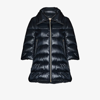 Herno Zippered Quilted Down Jacket In Blue
