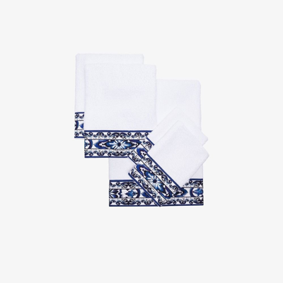 Dolce & Gabbana White Cotton Terry Towel Set
