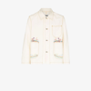 Ymc You Must Create Labour Embroidered Cotton-blend Jacket In Neutrals
